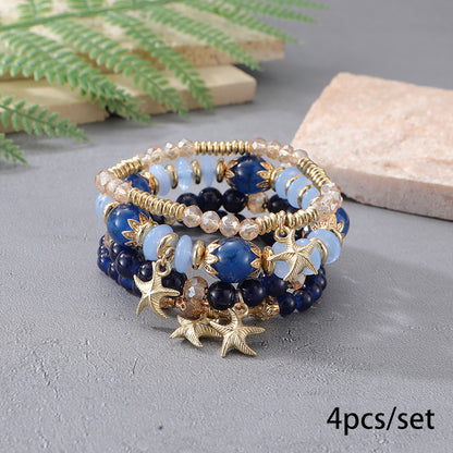 European and American Cross-Border Hot-Selling New Bohemian Bracelets Creative Tassel Multi-Layer Beaded Bracelets Fashion Jewelry