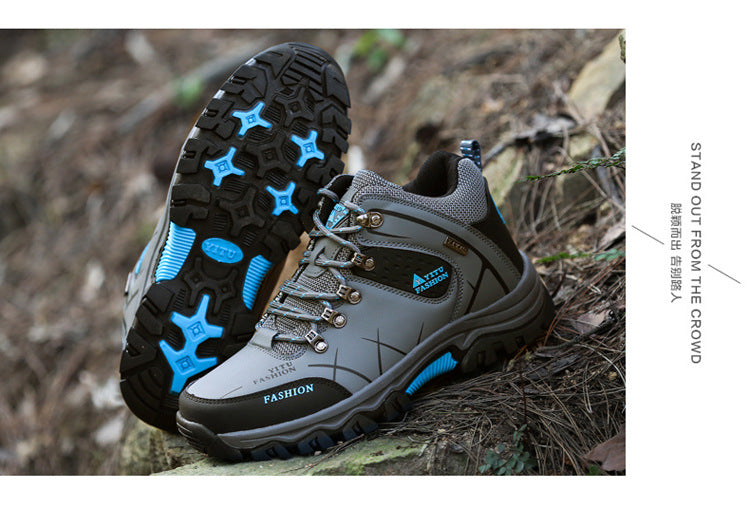 Cross-Border Recommendation for Autumn and Winter Men's Low-Top Outdoor Mountaineering and Hiking Sports Shoes, Men's Non-Slip and Wear-Resistant Work Boots