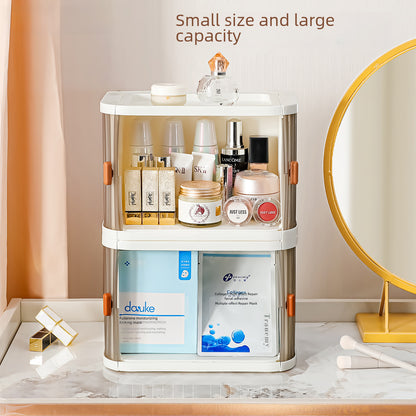 Yeya Simple and Creative Desktop Organizing Cosmetics Storage Box Living Room Entrance Desk Can Be Stacked with Makeup Storage