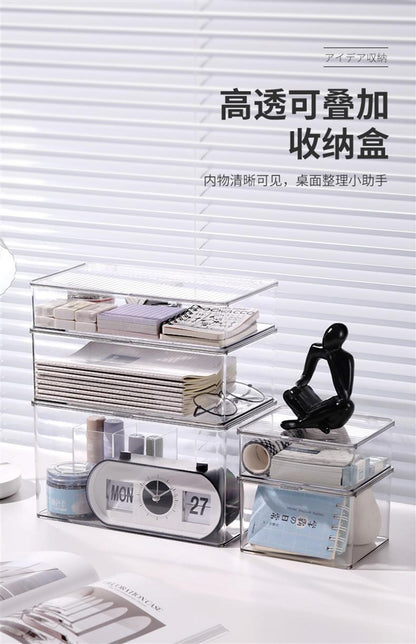 Makeup Cotton Swab Storage Box Makeup Remover Cotton Toothpick Line Acrylic Box Desktop Beauty Egg Cosmetics Storage Box