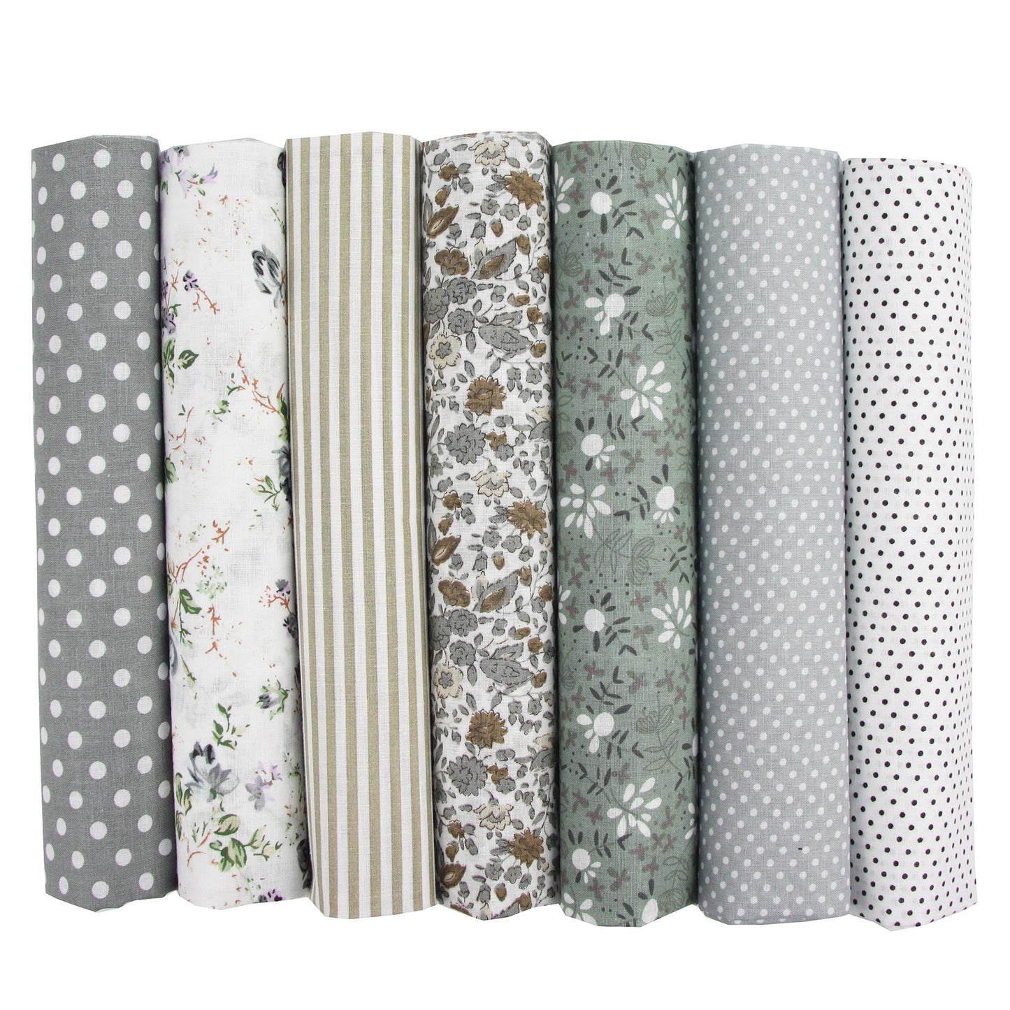 7 Color Patchwork Cloth Group Plain Flower Cloth Broken Plaid Dot DIY Cotton Small Fresh Plant Printing Cloth