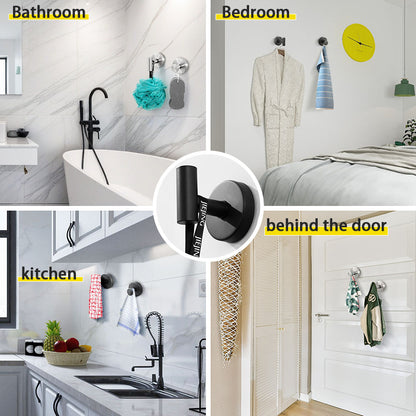 Cross-Border Stainless Steel Vacuum Suction Cup Hooks, No-Drill Bathroom Hooks, Kitchen Hooks, Towel Hooks, Clothes Hooks Wholesale
