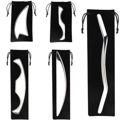 Factory direct stainless steel large heart-shaped scraping plate hand face scraping metal massage beauty tools wholesale