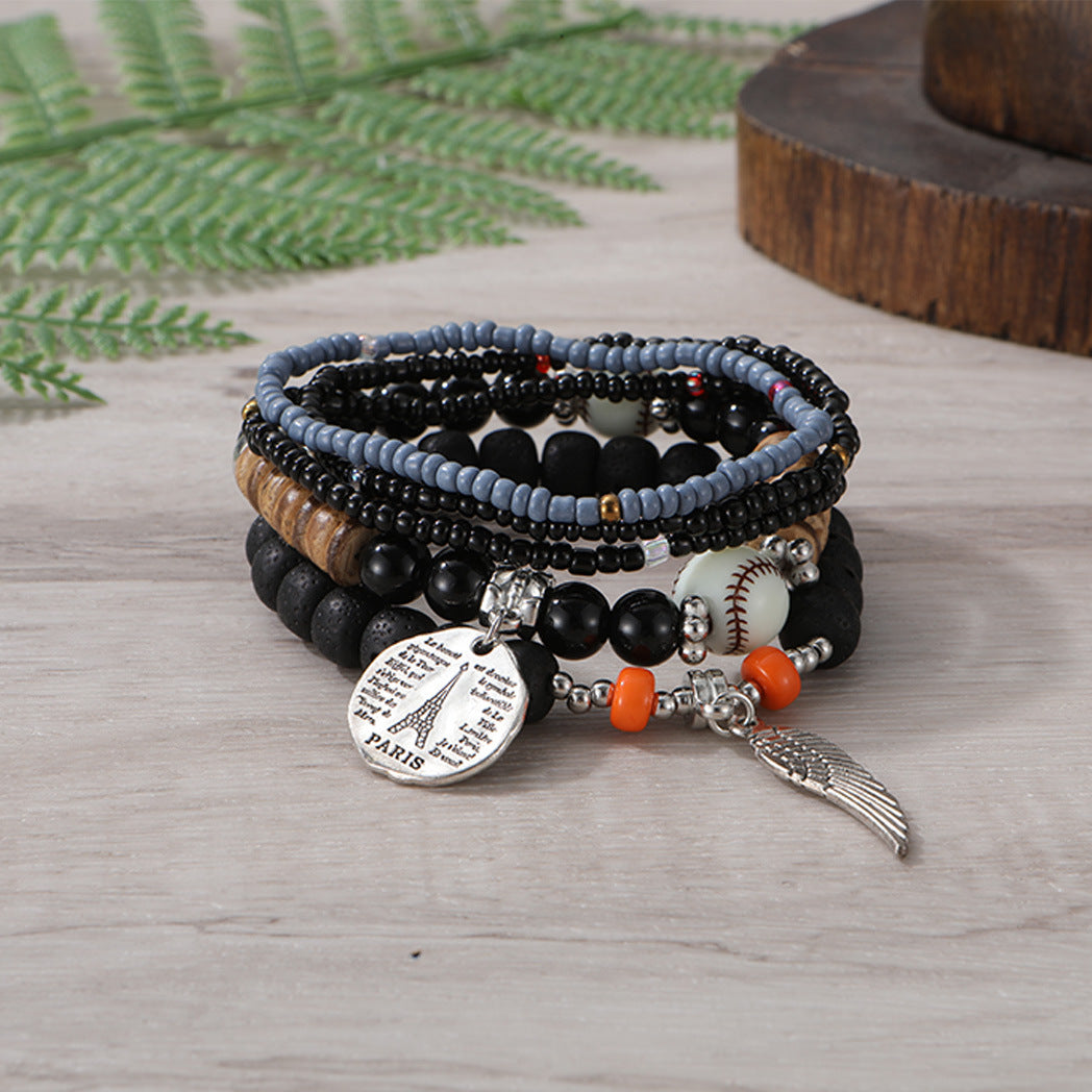 European and American Cross-Border Hot-Selling New Bohemian Bracelets Creative Tassel Multi-Layer Beaded Bracelets Fashion Jewelry