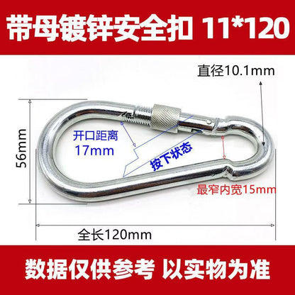 Safety Buckle, Climbing Buckle, Stainless Steel Lock, Spring Safety Ring, Outdoor Rock Climbing Accessories, Factory Direct Sales, Safety Hook