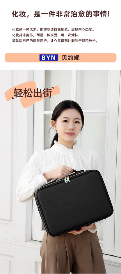 Makeup Case with Light and Mirror, Led Makeup Bag, Large Capacity Makeup Box, Storage Box, Storage Bag, Multifunctional