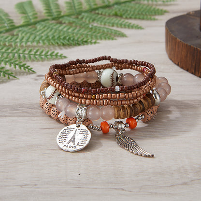 European and American Cross-Border Hot-Selling New Bohemian Bracelets Creative Tassel Multi-Layer Beaded Bracelets Fashion Jewelry