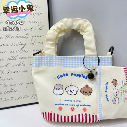 In-Stock New Small Cloth Bag Ins Cute Cartoon Women's Summer Cloth Bag Handbag Casual Tote Bag Upgrade