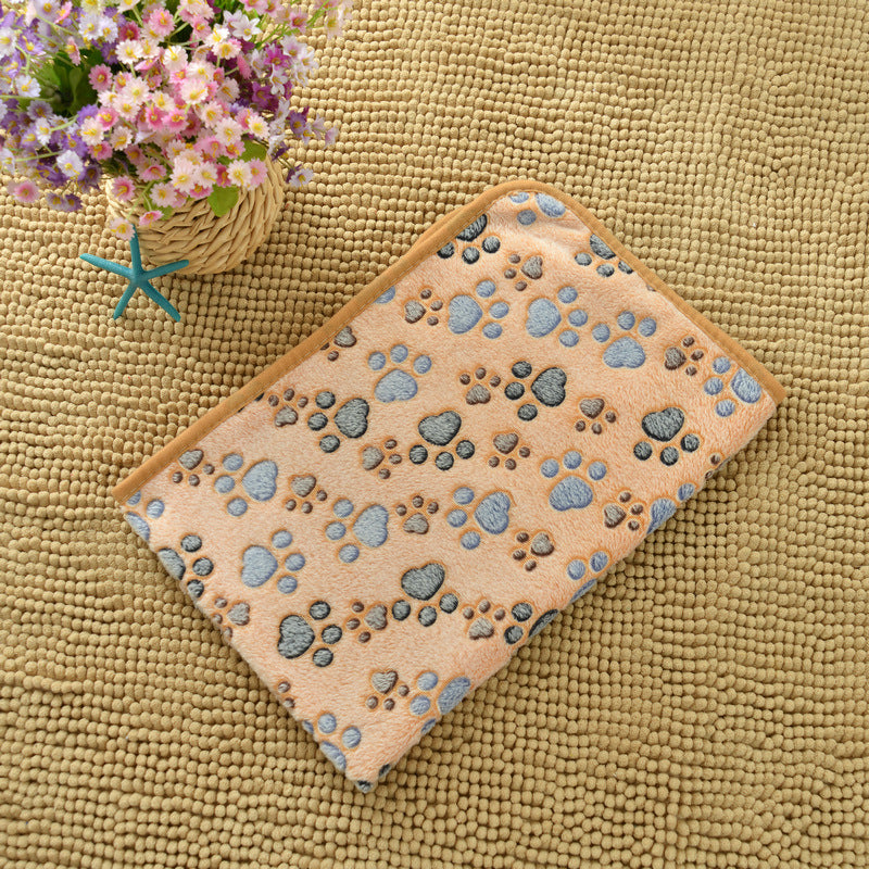 Cross-border pet blanket mat cat and dog flannel blanket autumn and winter warm blanket pet sleeping mat wholesale
