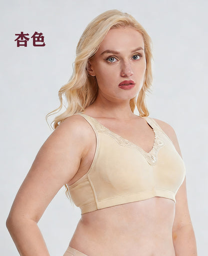 150kg Breathable Full-Cup Lace Trim Comfortable Plus-Size Bra for Large Busts, Makes Bust Look Smaller, Cross-Border European and American Lingerie, g Cup