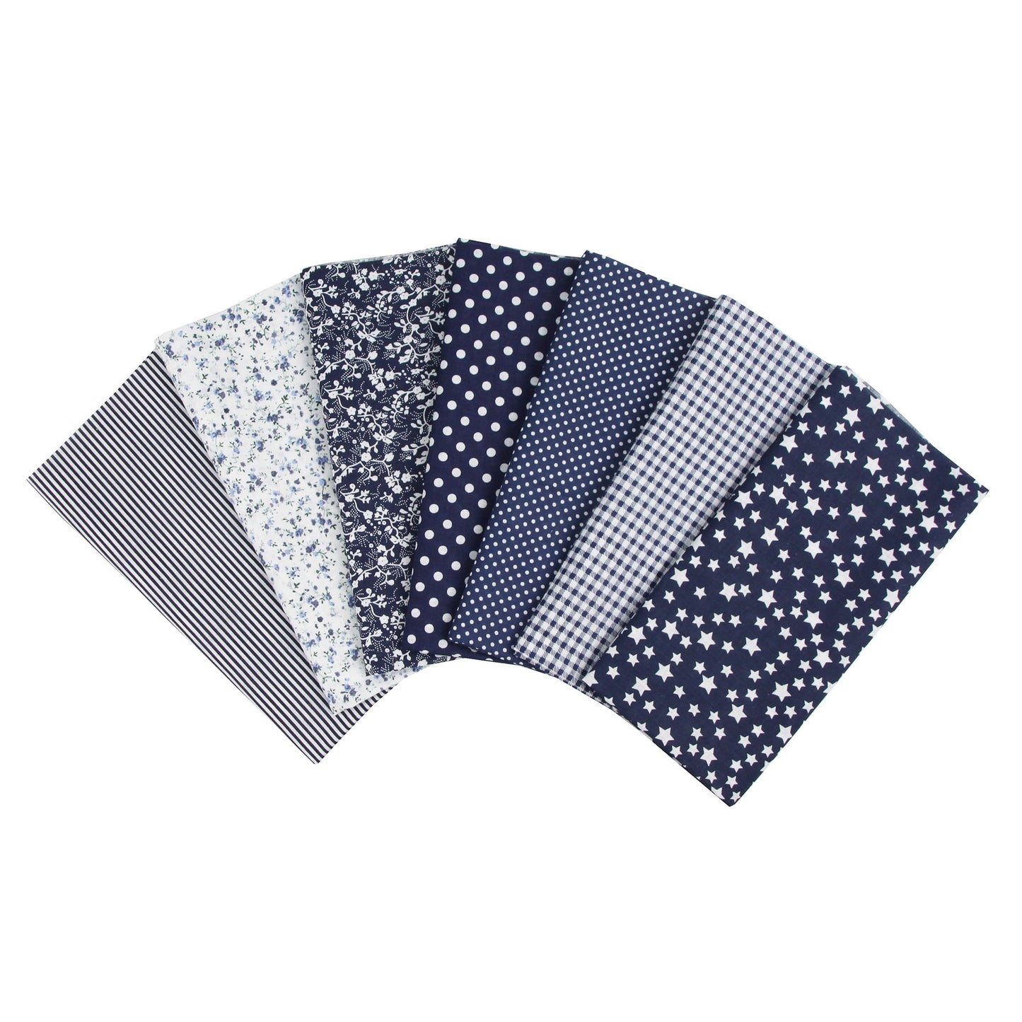 7 Color Patchwork Cloth Group Plain Flower Cloth Broken Plaid Dot DIY Cotton Small Fresh Plant Printing Cloth