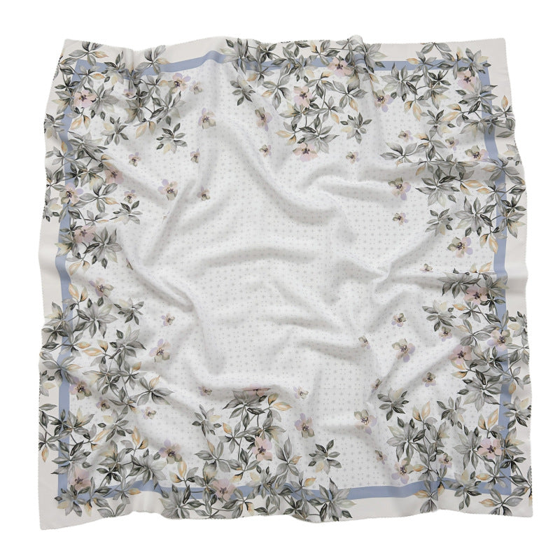 Cross-Border New Product Voile Print 110 Square Scarf Classic Lace Scarf Turban Malaysian Shawl