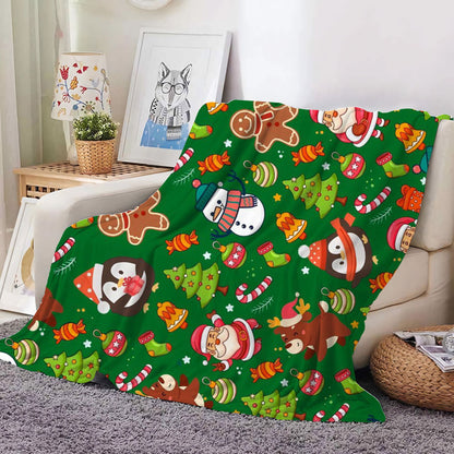 Christmas Decoration Blanket Holiday Blanket Red Festive Blanket Christmas Tree Polo Sofa Blanket Flannel Blanket