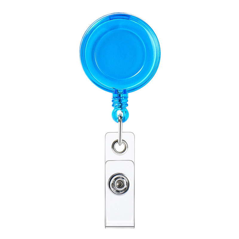 Transparent Easy Pull Buckle Doctor Nurse Breast Card Certificate Card Case Anti-loss Clip Buckle Meal Card Work Card Transparent Color Retractable Buckle