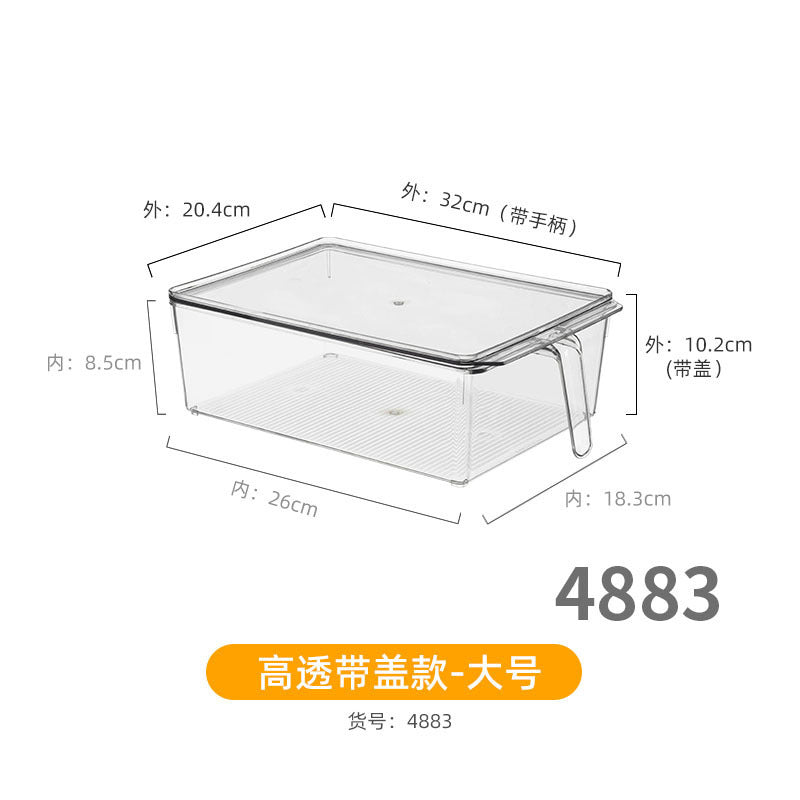 Desktop Storage Box with Lid Flip-Top Rectangular Transparent Acrylic Storage Box Kitchen Cosmetics Sundry Work Station
