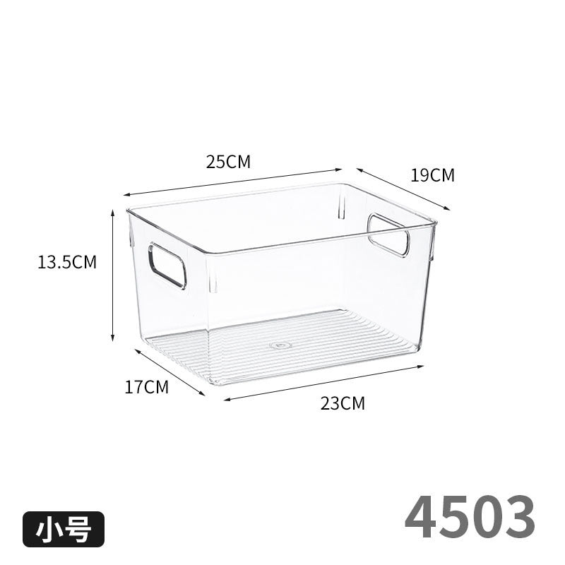 Desktop Storage Box with Lid Flip-Top Rectangular Transparent Acrylic Storage Box Kitchen Cosmetics Sundry Work Station
