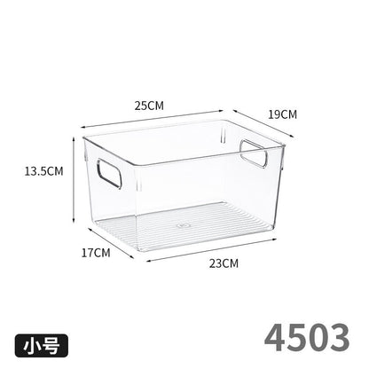 Desktop Storage Box with Lid Flip-Top Rectangular Transparent Acrylic Storage Box Kitchen Cosmetics Sundry Work Station