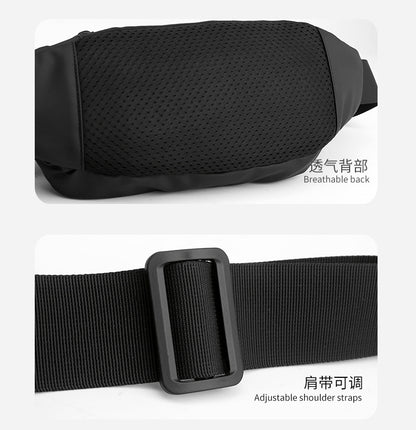 New Men's Multifunctional Waist Bag Water-repellent Casual Sports Chest Bag Outdoor Cycling Bag Fashionable Brand Crossbody Bag