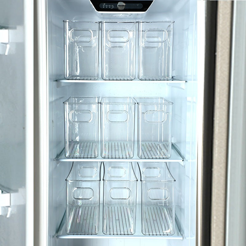 Transparent Storage Box Desktop Kitchen Cabinet Drawer Refrigerator Storage Box Acrylic Snacks Portable Storage Basket