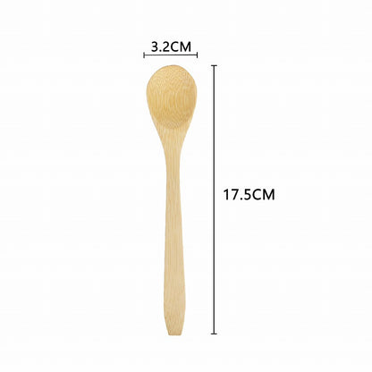 Manufacturer Supplies Food-Grade Bamboo Spoons, Long-Handled Household Spoons, Bamboo Honey and Jam Spoons, Biodegradable and Reusable