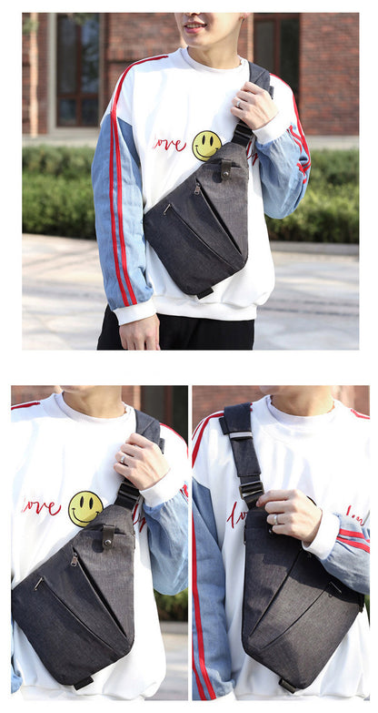 Chest Bag Men's Distinctive Shoulder Crossbody Bag Fashion Cross Bag Multifunctional Sports Fashion Underarm Bag Men's Chest Bag