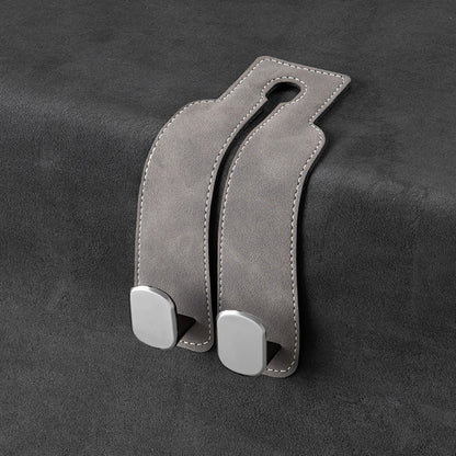 Car rear seat storage small hook turned leather zinc alloy ABS car double hook