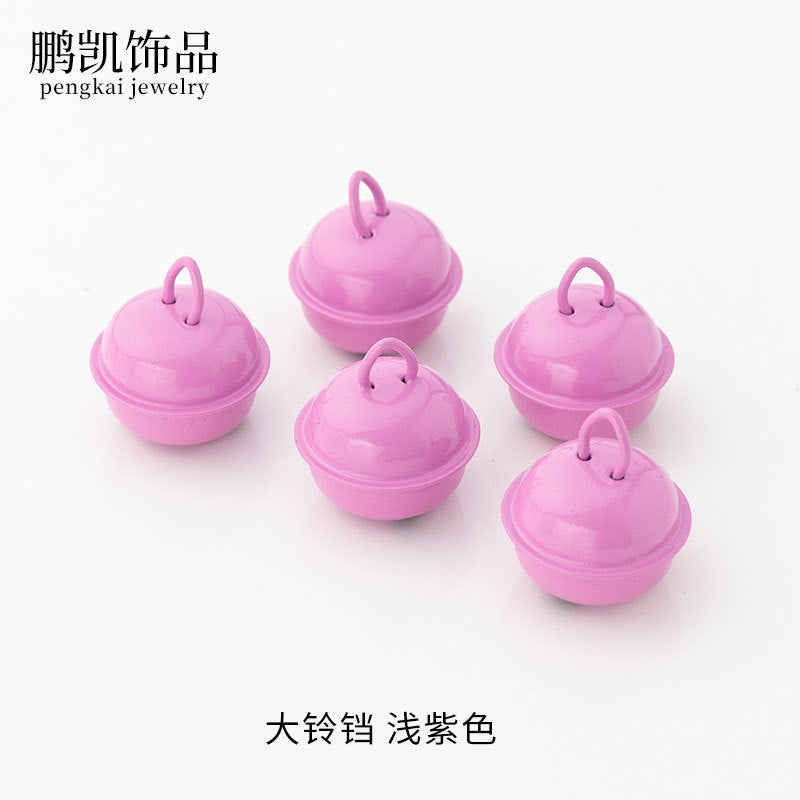 22mm Colorful Cute Small Bell Metal Pet Open-Ended Bell Handmade Material DIY Creative Accessory Iron
