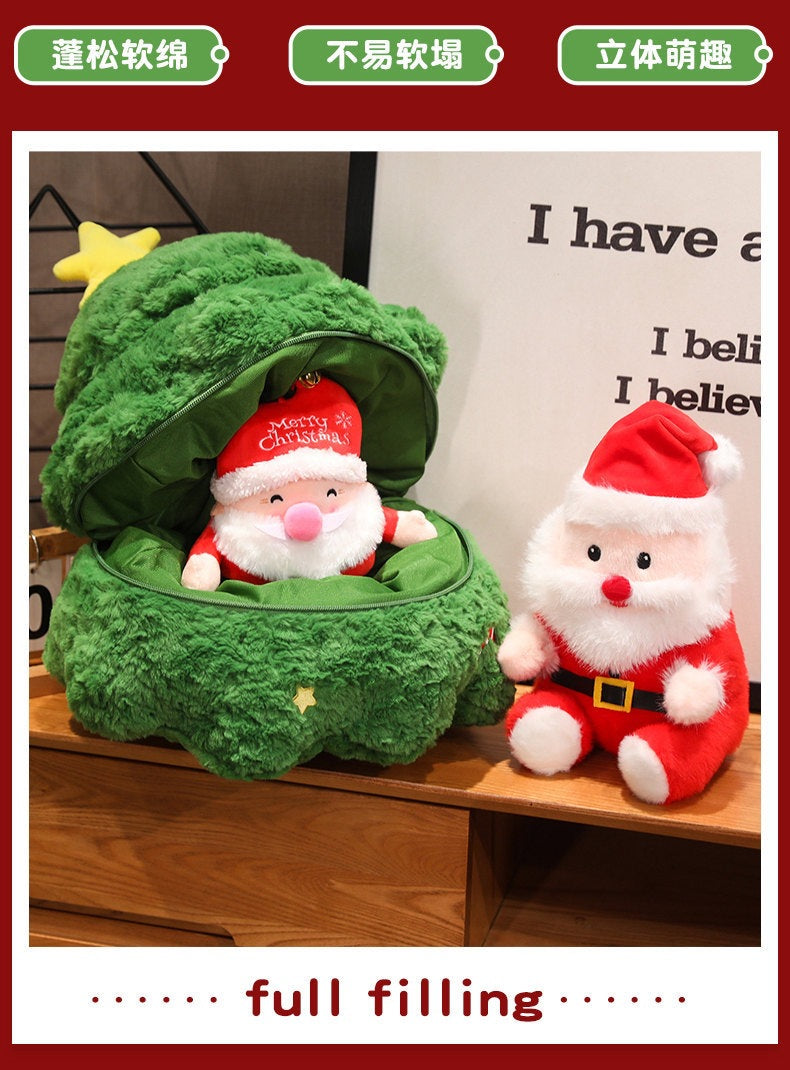 Cross-Border New Santa Claus Doll Simulation Christmas Tree Pillow Sofa Christmas Ornaments Happy Christmas Series