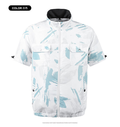Cross-border Direct Supply Summer Cooling and Heat Prevention Air-conditioning Clothing Clothes with Fan Short-sleeved Vest Outdoor Sunscreen Work Wear