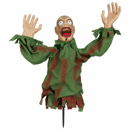New Halloween sound-controlled half-body zombie decoration prop toy ornament cross-border horror prop gift light