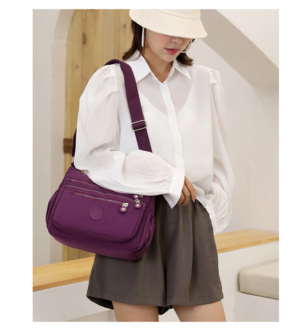 Nylon Cloth Multi-Layer Shoulder Bag Lightweight Simple Casual Crossbody Bag 2025 New Large Capacity Mother's Money Bag