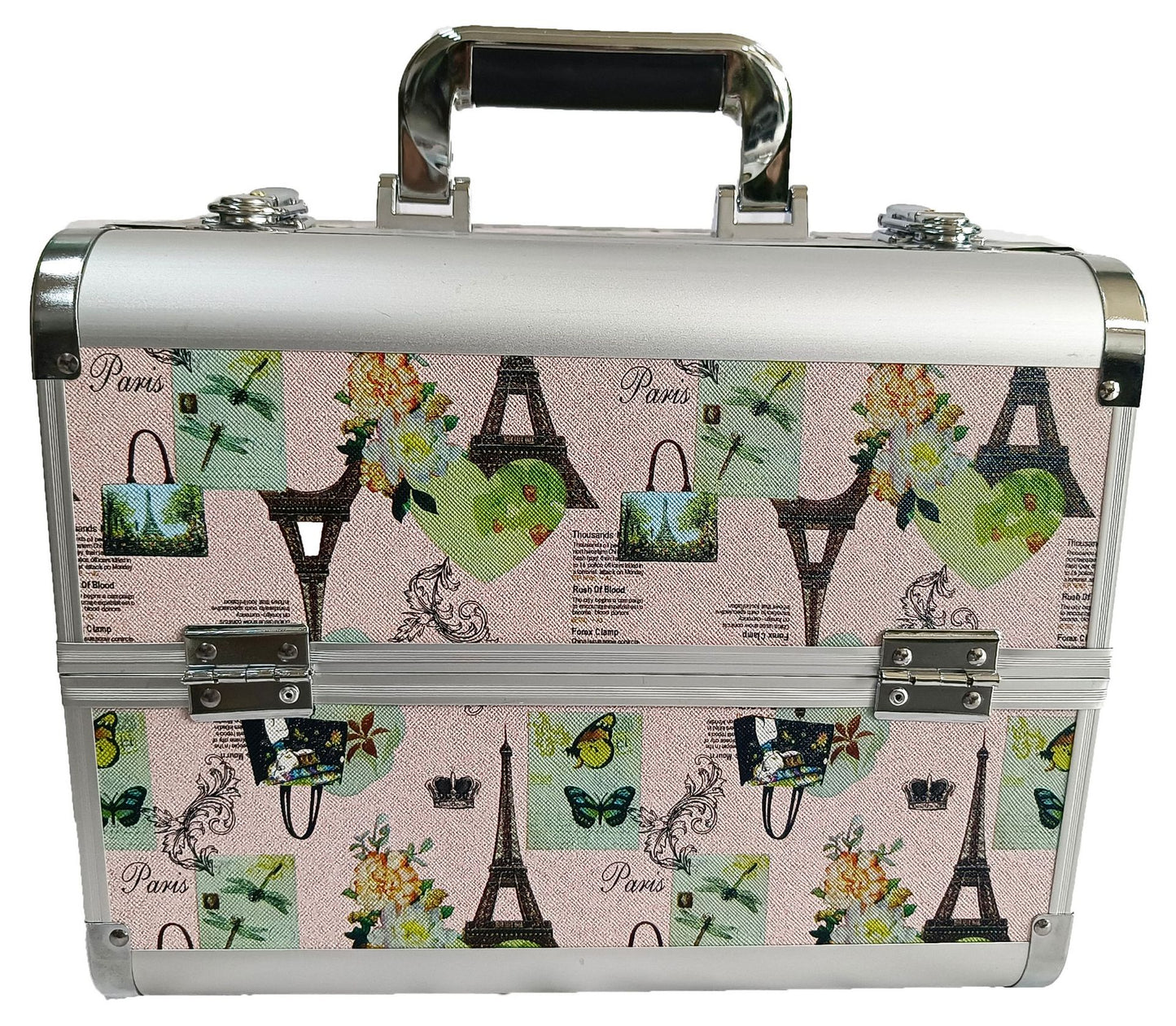 Manufacturer's Ready-Made Wholesale and Retail Professional Makeup Box, Beauty and Manicure Box, Double-Layer Large-Capacity Portable Makeup Box