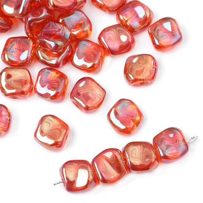 Glass color-plated oblique crystal beads antique diy handmade hairpin necklace material accessories cross-border a generation of hair