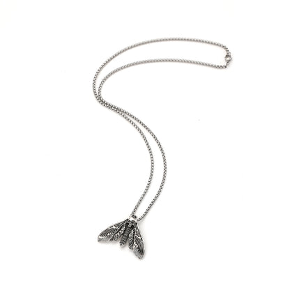 Foreign Trade Hot-Selling Retro Viking Death Skull Moth Pendant Necklace Gothic Decorations Party Accessories Wholesale