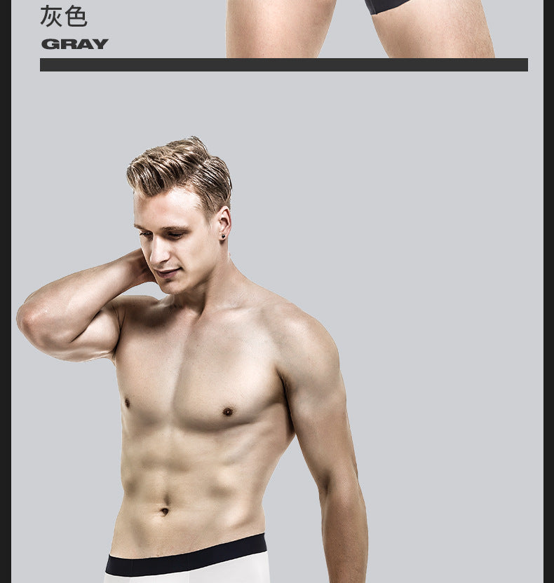 Men's Bullet-Style Spermatic Cord Separation Underwear, Ice Silk Pouch Boxer Briefs for Varicose Veins, Thin Style