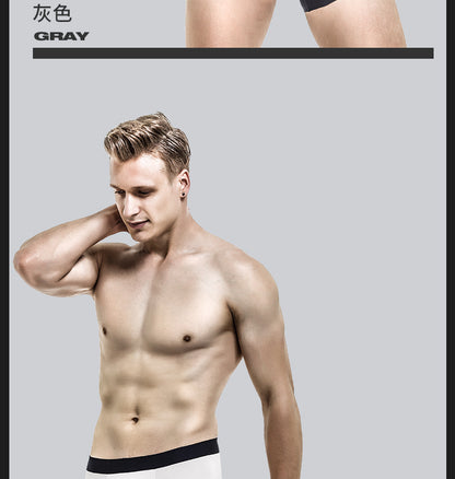 Men's Bullet-Style Spermatic Cord Separation Underwear, Ice Silk Pouch Boxer Briefs for Varicose Veins, Thin Style