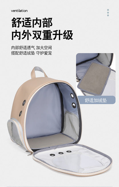 Pet Supplies Cat Carrier Backpack, Space-Style Bag, Light Transparent Pet Carrier, Comfortable and Breathable Cat Backpack, Large Capacity