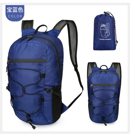 Cross-Border Outdoor Folding Backpack Waterproof Mountaineering Bag Backpack Folding Bag Outdoor Large Capacity Travel Backpack