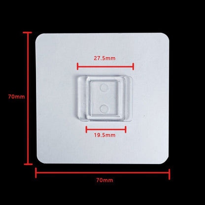 No-Drill Adhesive Storage Rack Patch Wholesale Accessories, Adhesive Hooks, Square Wall-Mounted Plastic Flat Buckle Clips