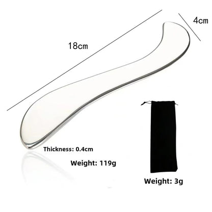 Factory direct stainless steel large heart-shaped scraping plate hand face scraping metal massage beauty tools wholesale