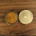 Golden silk sandalwood lotus fish carved massage comb scalp head massage wide tooth comb small comb solid wood comb meridian comb