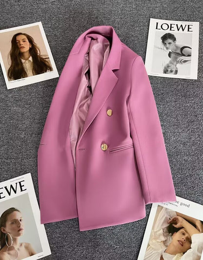 Orange Suit Jacket Women's 2025 Spring and Autumn New Korean High-end Temperament Popular Suit 22 Colors