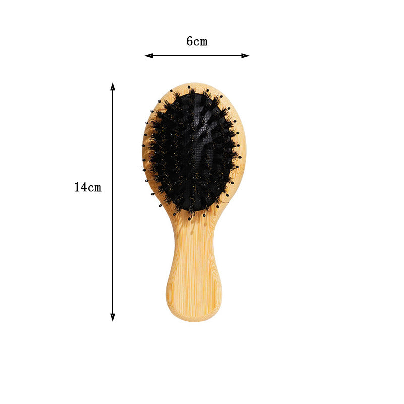 Natural and Authentic Boar Bristle Air Cushion Comb Air Bag Massage Comb Scalp Meridian Fluffy Bamboo Comb Beech Wood Comb Wholesale