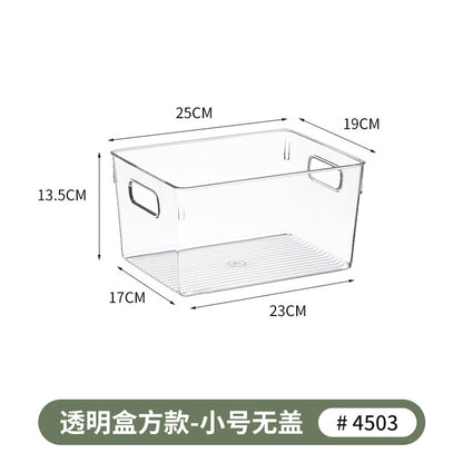 Transparent Storage Box Desktop Kitchen Cabinet Drawer Refrigerator Storage Box Acrylic Snacks Portable Storage Basket