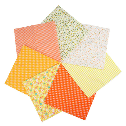 7 Color Patchwork Cloth Group Plain Flower Cloth Broken Plaid Dot DIY Cotton Small Fresh Plant Printing Cloth