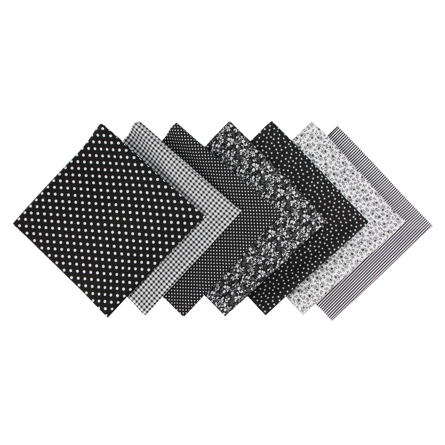 7 Color Patchwork Cloth Group Plain Flower Cloth Broken Plaid Dot DIY Cotton Small Fresh Plant Printing Cloth