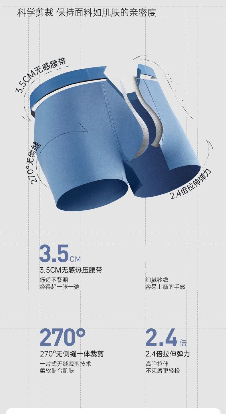 1-3 wholesale generation men's underwear light luxury comfortable breathable boxers breathable boxers cotton youth pants