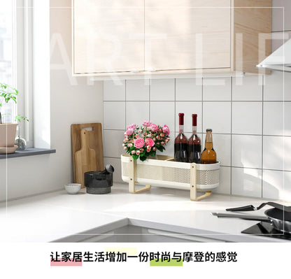 Household Desktop with Partition Room Basket Bathroom Cosmetics Large Capacity Storage Basket Creative and Practical Storage Rack