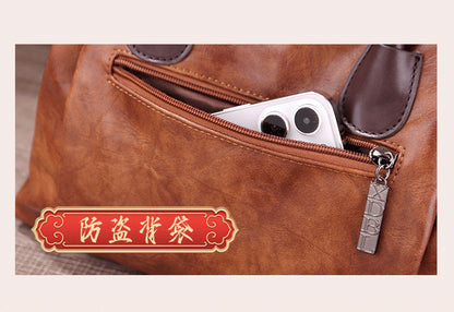 2025 New Chinese Style Retro European and American Style Bag Fashion Embossed Gradient Color Hand-Held Crossbody Pillow Women's Bag