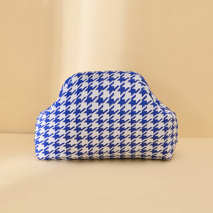Cross-Border Dropshipping Knitted Bag Striped Clutch Bag for Women Fly-Knit Cloud Versatile Stylish Portable Makeup Bag Large Capacity